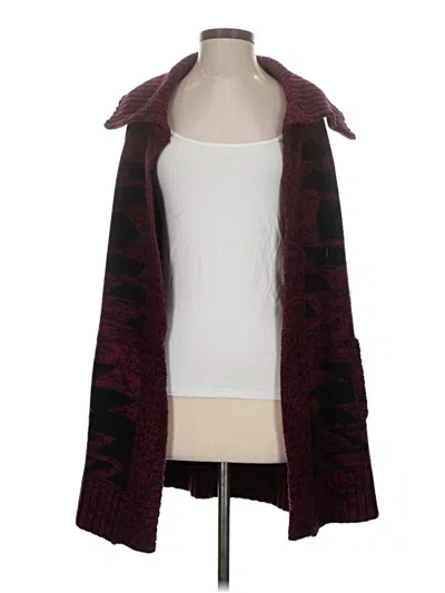 Pre-owned Express Cardigan Sweater In Burgundy