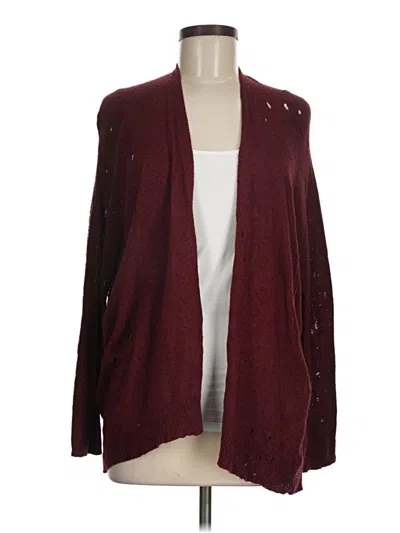 Pre-owned Express Cardigan Sweater In Burgundy