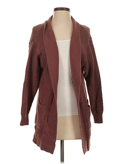 Pre-owned Express Cardigan Sweater In Burgundy