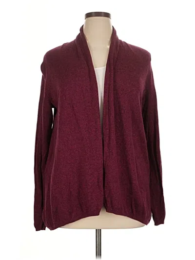 Pre-owned Express Cardigan Sweater In Burgundy
