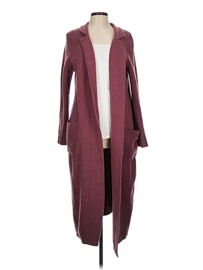 Pre-owned Express Cardigan Sweater In Burgundy