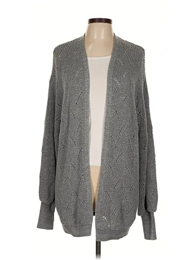 Pre-owned Express Cardigan Sweater In Gray