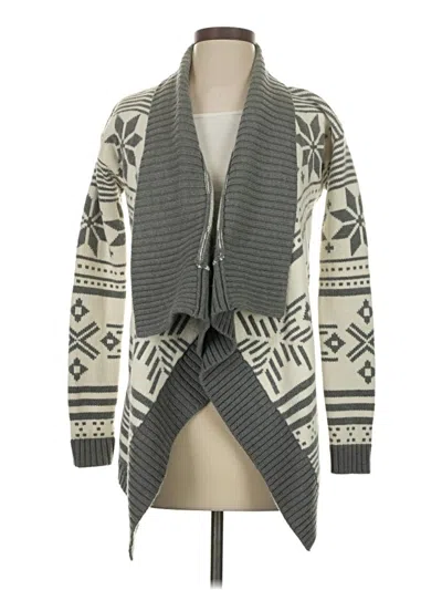 Pre-owned Express Cardigan Sweater In Gray