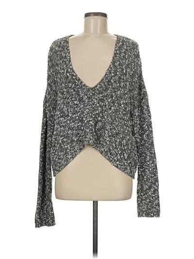 Pre-owned Express Cardigan Sweater In Gray