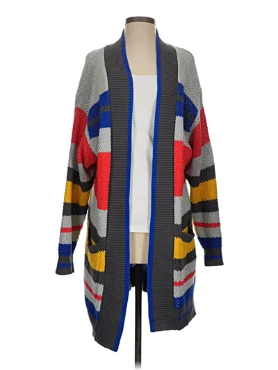 Pre-owned Express Cardigan Sweater In Gray