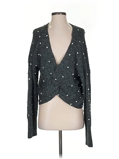 Pre-owned Express Cardigan Sweater In Gray