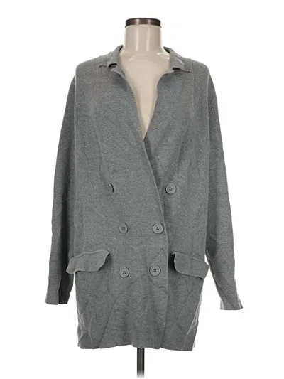 Pre-owned Express Cardigan Sweater In Gray