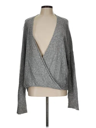 Pre-owned Express Cardigan Sweater In Gray