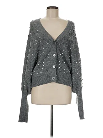 Pre-owned Express Cardigan Sweater In Gray