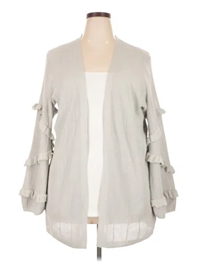 Pre-owned Express Cardigan Sweater In Gray