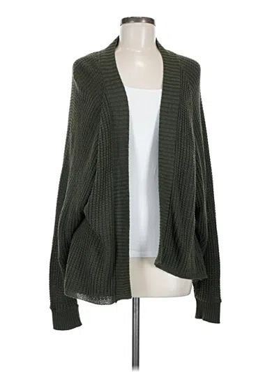Pre-owned Express Cardigan Sweater In Green