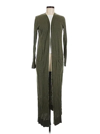 Pre-owned Express Cardigan Sweater In Green