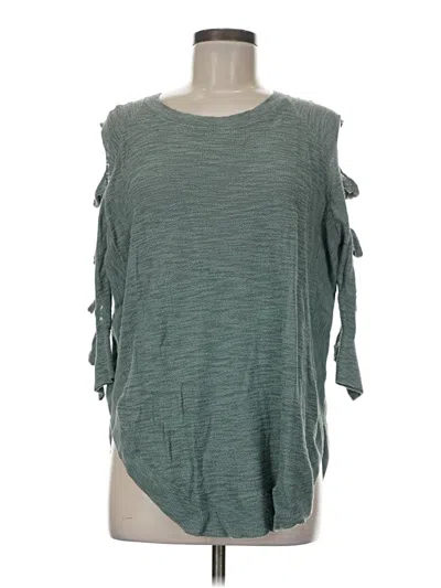 Pre-owned Express Cardigan Sweater In Green
