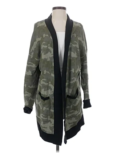 Pre-owned Express Cardigan Sweater In Green