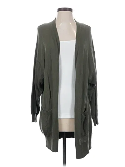 Pre-owned Express Cardigan Sweater In Green