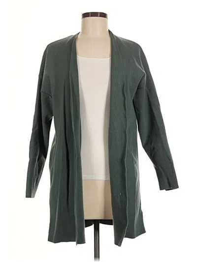 Pre-owned Express Cardigan Sweater In Green