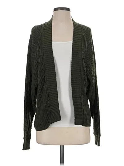 Pre-owned Express Cardigan Sweater In Green