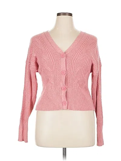 Pre-owned Express Cardigan Sweater In Pink
