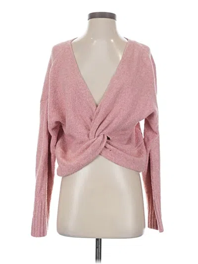 Pre-owned Express Cardigan Sweater In Pink