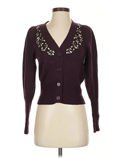 Pre-owned Express Cardigan Sweater In Purple
