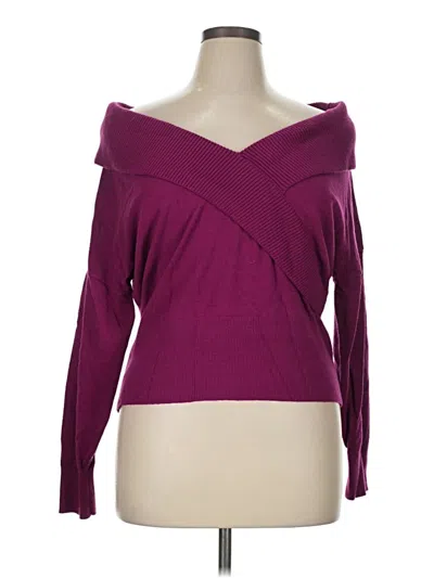 Pre-owned Express Cardigan Sweater In Purple