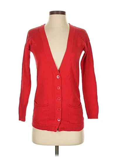 Pre-owned Express Cardigan Sweater In Red