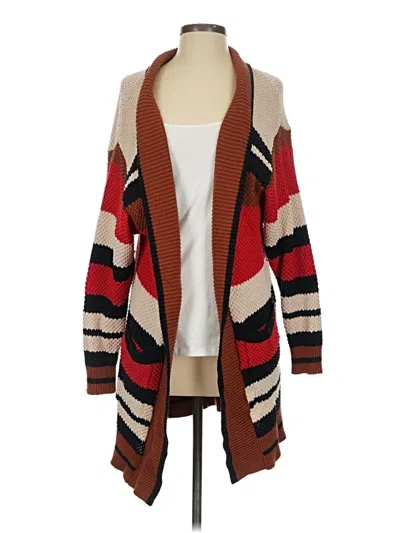 Pre-owned Express Cardigan Sweater In Red