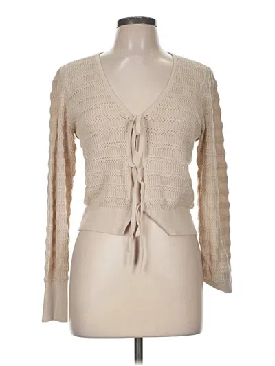 Pre-owned Express Cardigan Sweater In Tan
