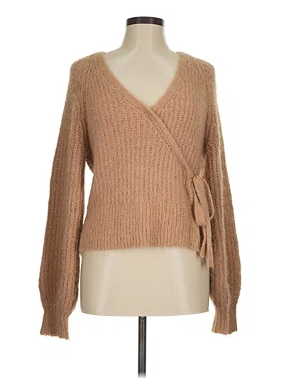 Pre-owned Express Cardigan Sweater In Tan