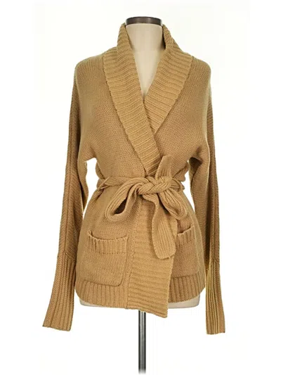 Pre-owned Express Cardigan Sweater In Tan