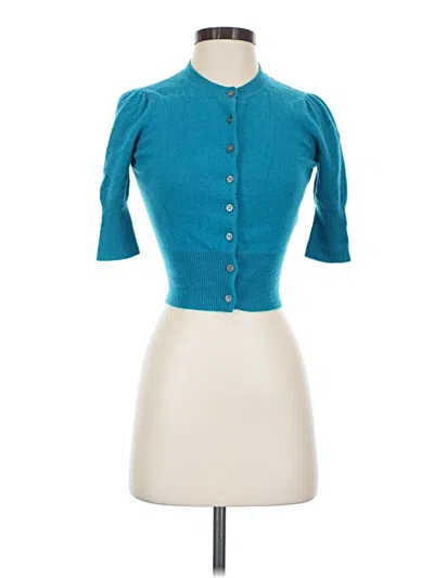 Pre-owned Express Cardigan Sweater In Teal