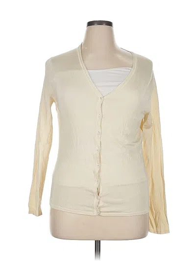 Pre-owned Express Cardigan Sweater In White