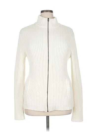 Pre-owned Express Cardigan Sweater In White