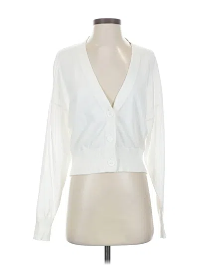 Pre-owned Express Cardigan Sweater In White