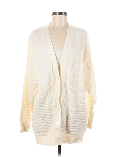 Pre-owned Express Cardigan Sweater In White