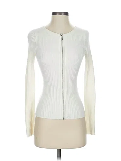 Pre-owned Express Cardigan Sweater In White