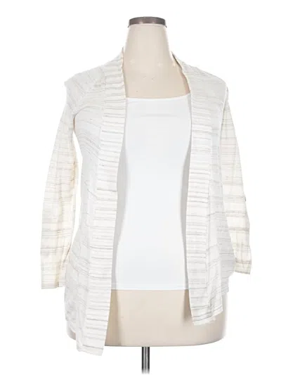 Pre-owned Express Cardigan Sweater In White