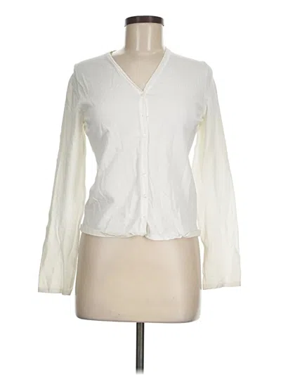 Pre-owned Express Cardigan Sweater In White
