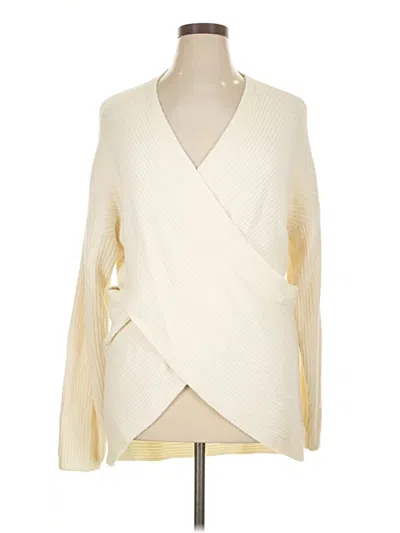 Pre-owned Express Cardigan Sweater In White