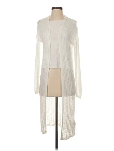 Pre-owned Express Cardigan Sweater In White
