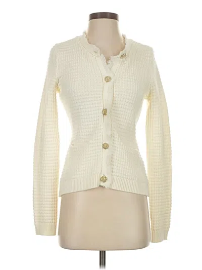 Pre-owned Express Cardigan Sweater In White