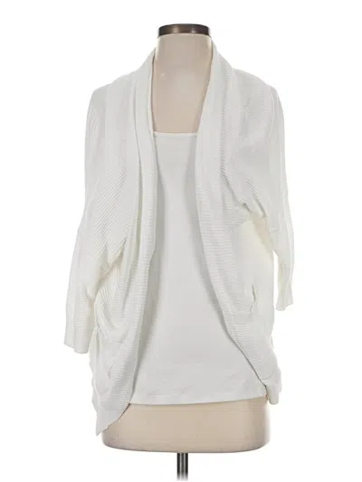 Pre-owned Express Cardigan Sweater In White