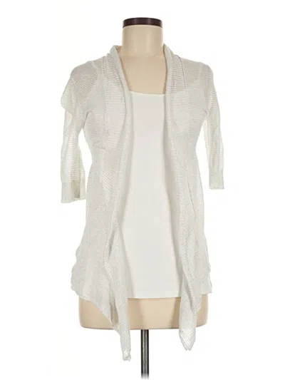 Pre-owned Express Cardigan Sweater In White