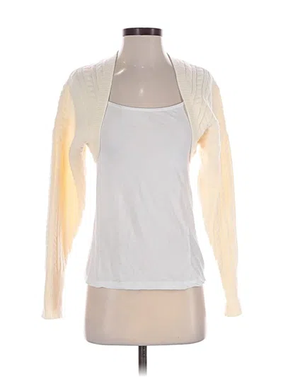 Pre-owned Express Cardigan Sweater In White