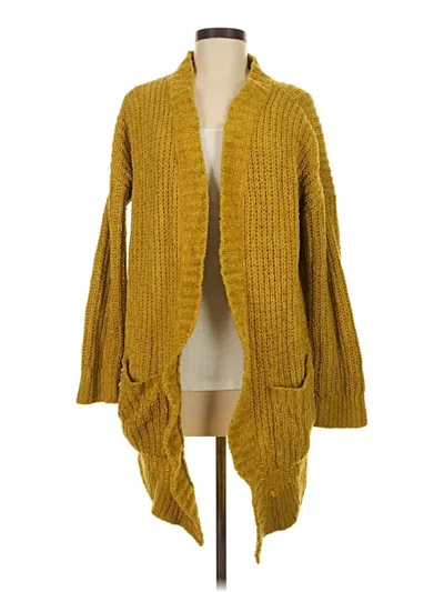 Pre-owned Express Cardigan Sweater In Yellow