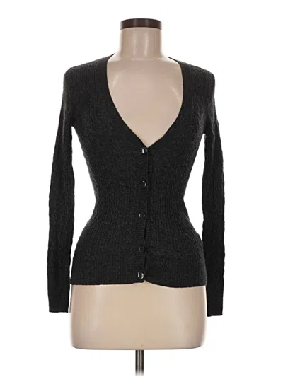 Pre-owned Express Cashmere Cardigan Sweater In Black
