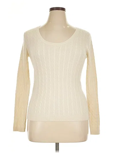Pre-owned Express Cashmere Pullover Sweater In Ivory