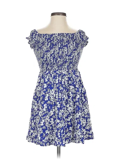 Pre-owned Express Casual Dress In Blue
