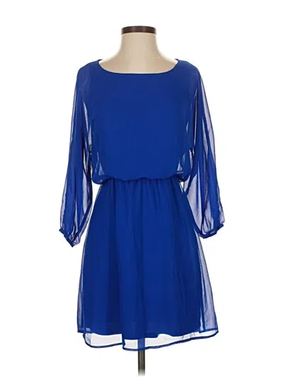 Pre-owned Express Casual Dress In Blue