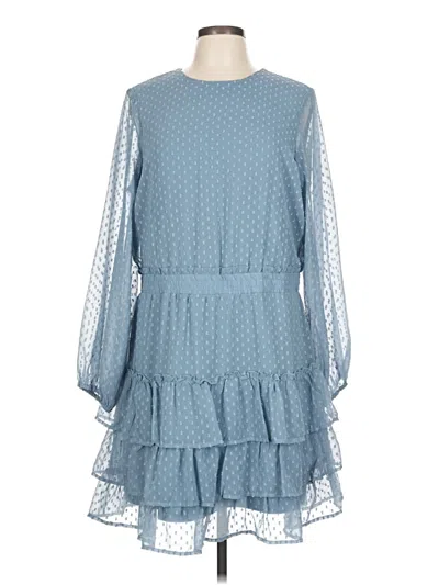 Pre-owned Express Casual Dress In Blue